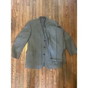 Vintage Tom James Suit 46r And 36x32 Pants Union Made USA 3 Button Front